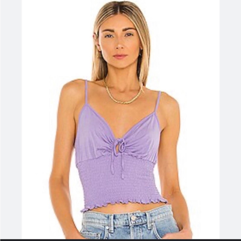 BB Dakota by Steve Madden Lavender Tie-Front Camisole